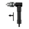 Drill Chuck Extension,  90 degree attachment Adapter With 3/8" Keyed Chuck 8mm Hex Shank Power Tool Accessory（10.8*15.5cm)