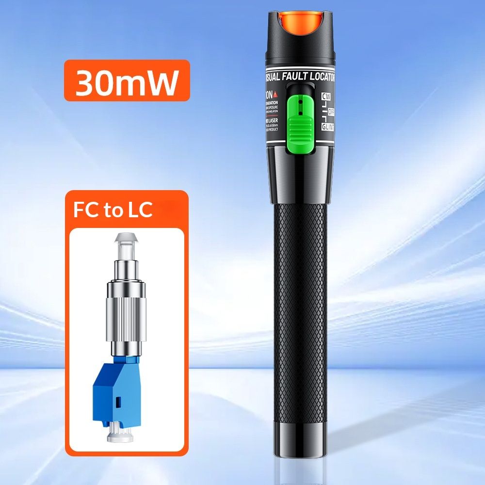 Visual Fault Locator Fiber Optic Tester - Fiber Optic Cable Tester Meter with FC to LC Adapter - Tools Tester Kit for LC/FC/SC/ST, Network Cable Test 1 Visual Fault Locator Fiber Optic Tester - Fiber Optic Cable Tester Meter with FC to LC Adapter - Tools Tester Kit for LC/FC/SC/ST, Network Cable Test