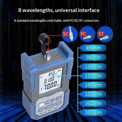 Alternative view of Unique Portable Optical Multimeter, Photometer with VFL, Test Range: 800-170mm  Optical Fiber Power Meter FC/SC/ST Universal Interface