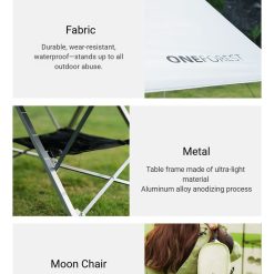 V1221 BLACK CANOPY VERSION CANOPY FOLDING TABLE 2 MOON CHAIRS 11