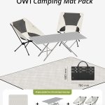 3-in-1 Camping Set with Ground Mat, Folding Table and 2 Chairs