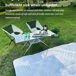 Alternative view of Black Ground Mat Version-Ground Mat+Folding Table+2 Moon Chairs