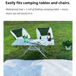V1221 BLACK GROUND MAT VERSION GROUND MAT FOLDING TABLE 2 MOON CHAIRS 02