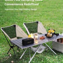 V1221 BLACK GROUND MAT VERSION GROUND MAT FOLDING TABLE 2 MOON CHAIRS 08