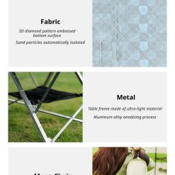 V1221 BLACK GROUND MAT VERSION GROUND MAT FOLDING TABLE 2 MOON CHAIRS 10