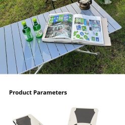 V1221 BLACK GROUND MAT VERSION GROUND MAT FOLDING TABLE 2 MOON CHAIRS 11