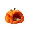 Pumpkin Pet Bed Medium Orange with Removable Cushion