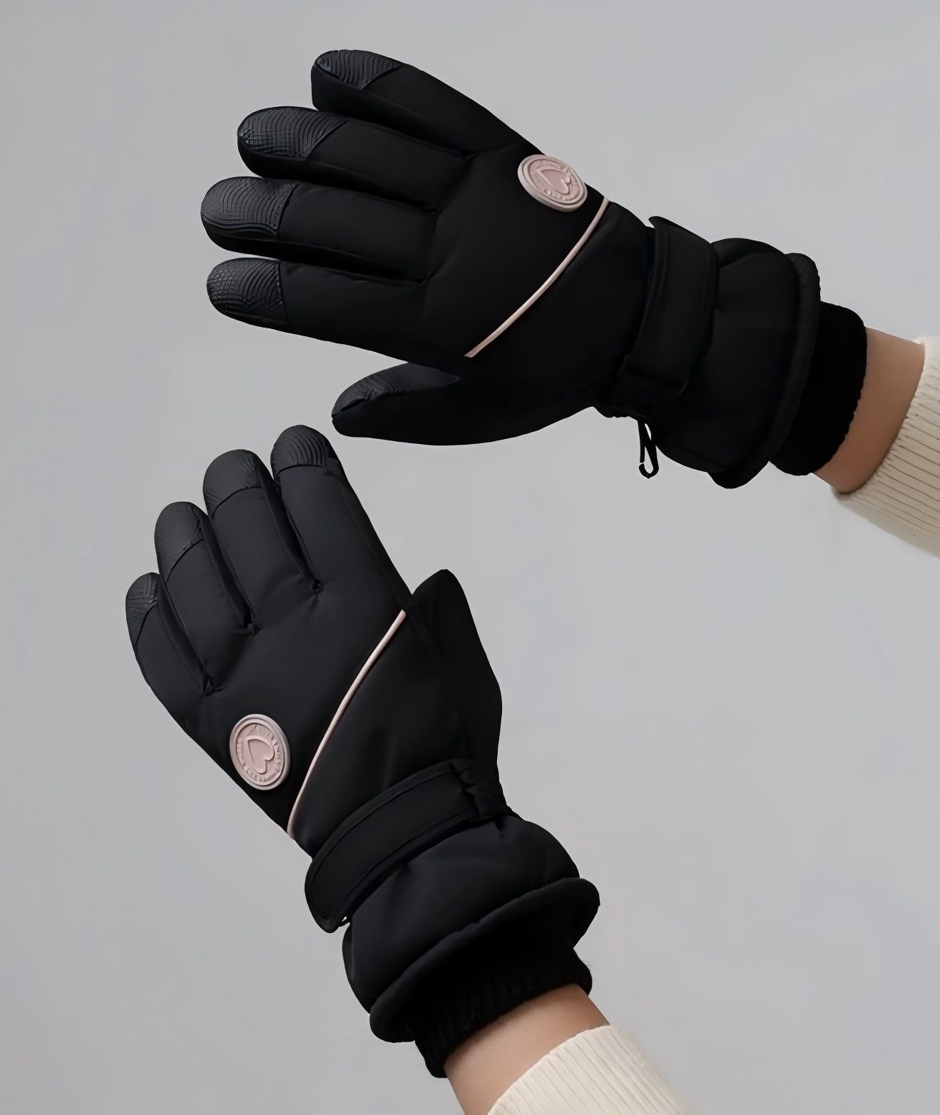 Women's Winter Gloves Windproof Touchscreen Beige 13 Women's Winter Gloves Windproof Touchscreen Beige - Image 13