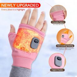 BLACK USB Electric Heating Fingerless Gloves 14 V1232 JRST001 202604131536 04
