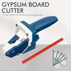 Gypsum board cutter kit with tape measure and spare blades