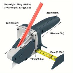 Alternative view of Gypsum board cutter kit with tape measure and spare blades