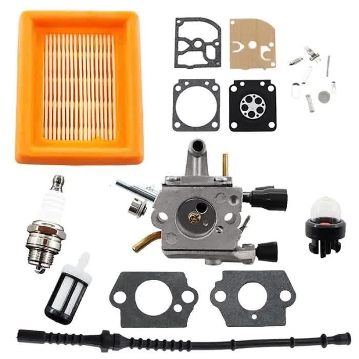Carburetor with fuel filter fuel hose air filter compatible with Stihl FS120 FS200 FS250 FS300 FS350 FS400 FS450 FS480 1 Carburetor with fuel filter fuel hose air filter compatible with Stihl FS120 FS200 FS250 FS300 FS350 FS400 FS450 FS480