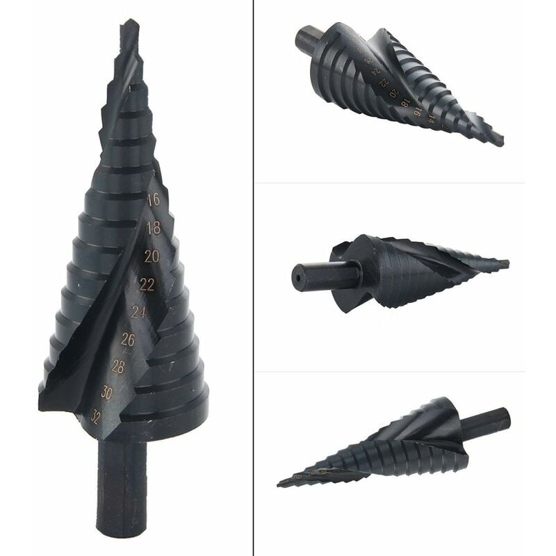 HSS Step Drill Conical Metal Drill Bit 4-32mm for Screwdriver on Steel Wood Plastic 2 HSS Step Drill Conical Metal Drill Bit 4-32mm for Screwdriver on Steel Wood Plastic - Image 2