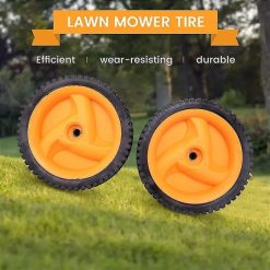 2-pack 196 mm lawn mower wheels compatible with Husqvarnaa Mcculloch 5324025-67, 5324029-36, 53240256 7 V1237 ZY 203 0785 202602050021 02