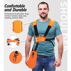 Alternative view of Universal Adjustable Comfort Double Strap Harness for Brushcutter Lawn Mower