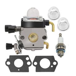 Carburetor for Stihl FS38 FS45 FS46 FS55 FS55r FS55rc FS74 FS75 FS80 FS85 KM55 HL45 KM55r, Lawn Mower Carburetor with Gaskets, Primer Bulbs and Spark Plugs