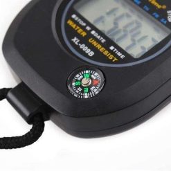 Alternative view of Digital stopwatch with compass and cord, 1/100 second