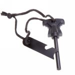 Magnesium fire starter with hand strap