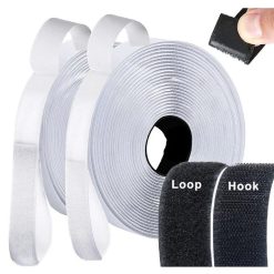 Self-Adhesive Velcro Tape 50m x 3cm Black