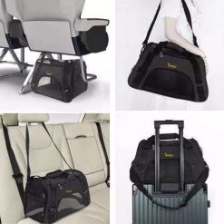Alternative view of Pet Carrier Transport Bag, Black - Safe and Comfortable for Pets