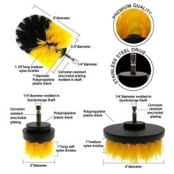 Alternative view of 4-pack drill brush set for cleaning