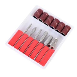 Nail drill bits set 3/32, 6pc with sanding bands