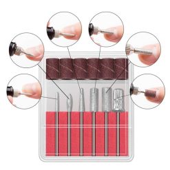Alternative view of Nail drill bits set 3/32, 6pc with sanding bands