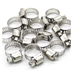 Adjustable Stainless Steel Hose Clamps for Fuel Lines Rubber Pipes and Fixed Clips, 13 to 19mm