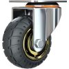 1 Pack Universal Rubber Swivel Caster Wheel with Plate for Trolley Replacement, 3in
