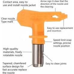 Alternative view of Reversible Airless Spray Gun Tip Nozzle Compatible with Wagner Paint Spray Gun, 615