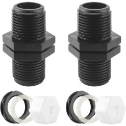 Overflow Tank Bulkhead Nipple with Gasket for 1000 Liter Rain Tank, 25mm 0.75 Inch