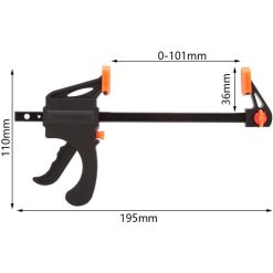 Alternative view of 6 Pack F Shaped Clamps, Clamp with Tightening, Hand Tools for Carpentry, Wooden Door, 4inch