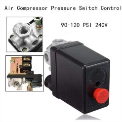 Alternative view of 240V 16A Port 90PSI 120PSI Air Compressor Pressure Switch Control Regulator with Measurements for Rapid Pressure Reduction
