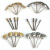 24 Pieces Wire Drill Brushes, Steel Brass Wheel and Cup Wire Polishing Brushes Complete Kit, Rotary Grinder Tools for Removing Rust Corrosion Paint