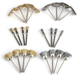 Alternative view of 24 Pieces Wire Drill Brushes, Steel Brass Wheel and Cup Wire Polishing Brushes Complete Kit, Rotary Grinder Tools for Removing Rust Corrosion Paint