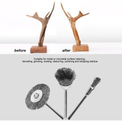 24 Pieces Wire Drill Brushes, Steel Brass Wheel and Cup Wire Polishing Brushes Complete Kit, Rotary Grinder Tools for Removing Rust Corrosion Paint 6 V1237 ZY 528 084 02