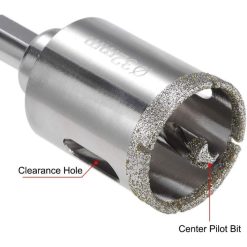 Alternative view of Diamond Glass Hole Saw Drill Bit with Center Pilot Bit for Glass, Ceramic Tile, 32mm