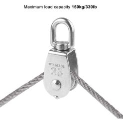 Alternative view of 6 Pack M25 Lifting Pulley Loading 150kg, Heavy Duty 304 Stainless Steel Swivel Lifting Rope Pulley Block