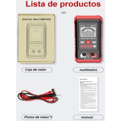 Alternative view of Digital Multimeter, 4000 Counts Multifunction Voltmeter, AC and DC Voltage Measurement, Resistance, Continuity, NCV