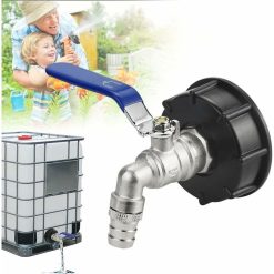 Alternative view of IBC Drain Tank Adapter S60x6 Tap Valve 0.75 Inch Ball Valve Water Tank Adapter