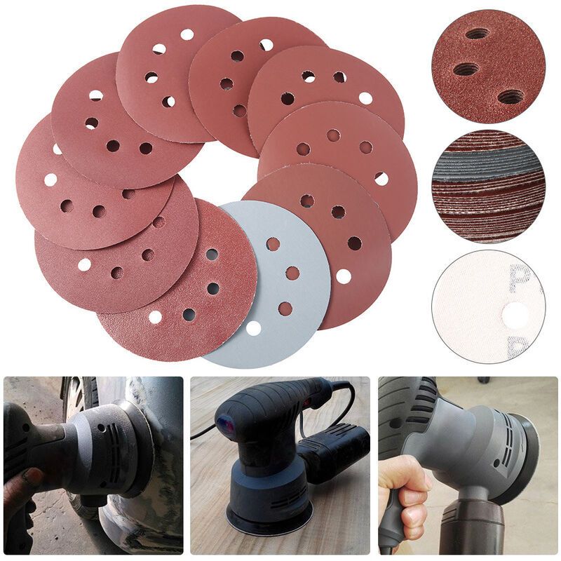 100 Pieces Sanding Disc, Sanding Discs 80, 180, 240, 320, 400, 800, 1000, 1500, 2000, 125mm 2 100 Pieces Sanding Disc, Sanding Discs 80, 180, 240, 320, 400, 800, 1000, 1500, 2000, 125mm - Image 2