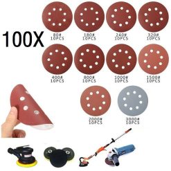 100 Pieces Sanding Disc, Sanding Discs 80, 180, 240, 320, 400, 800, 1000, 1500, 2000, 125mm 6 V1237 ZY 528 267 02