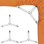 Bed Sheet Straps with L Clips – 4 Piece Set