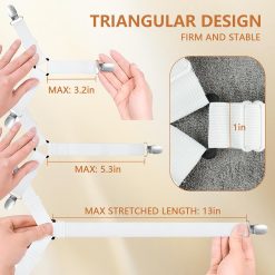 Alternative view of Bed Sheet Straps with L Clips – 4 Piece Set
