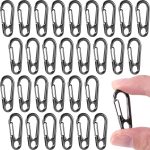 Snap Hook Spring Clips, 30pc Zinc Alloy Mini Carabiners