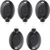 5 Pack LED Keychain Flashlight 12 Lumen Black