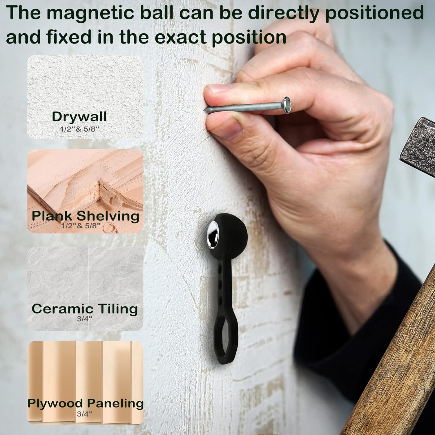 Magnetic stud finder wall scanner, 27 pounds pull 6 Magnetic stud finder wall scanner, 27 pounds pull - Image 6