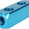 1/4" 2 Way 5 Port Aluminum Air Manifold Block