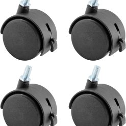 Swivel Caster Wheels 1.5 Inch with Locking Brake (4 Pack)
