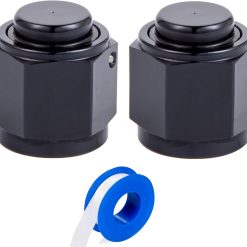 8AN Female Flare Cap Block Off Fitting – Aluminium 2 Pack